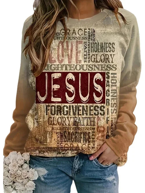Long Sleeve Christian Graphic Tee - God Cloth