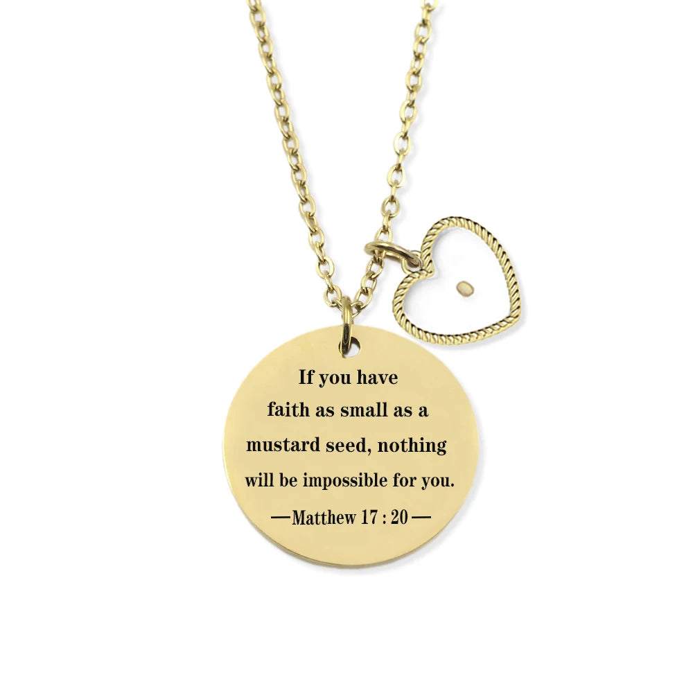 Mustard Seed Scripture Necklace