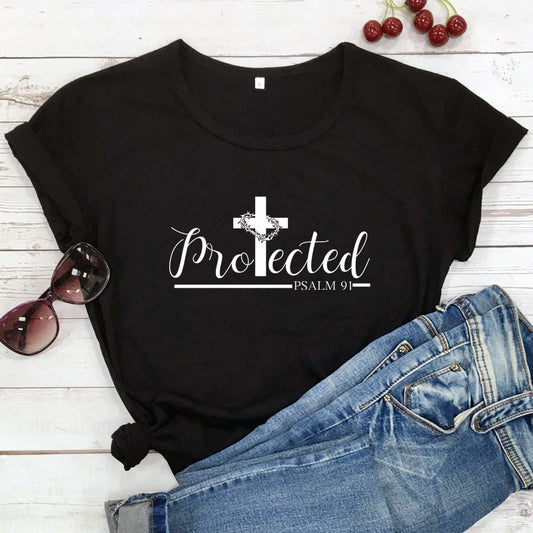 Protected by the Cross Psalms 9T-shirts