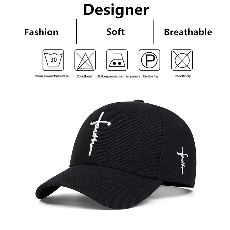 Unisex Embroidered Faith Baseball Cap