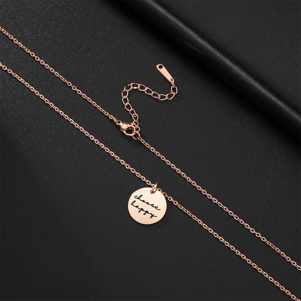 Inspiring Message Stainless Steel Necklaces