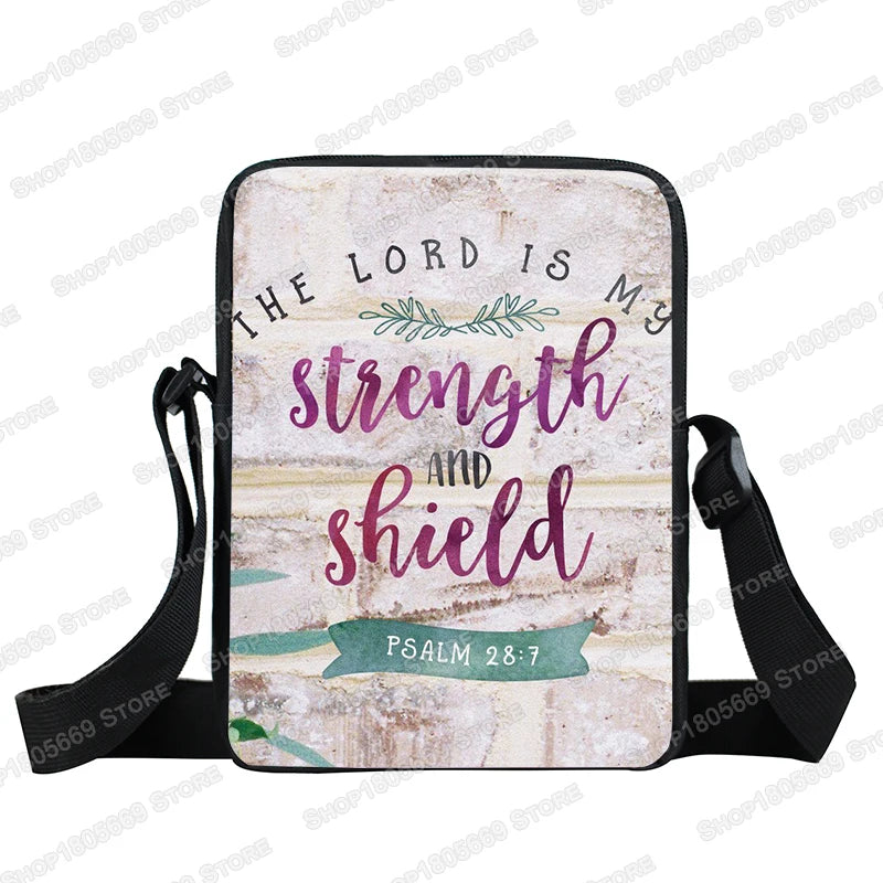 Christian Bible Verse Messenger Bag