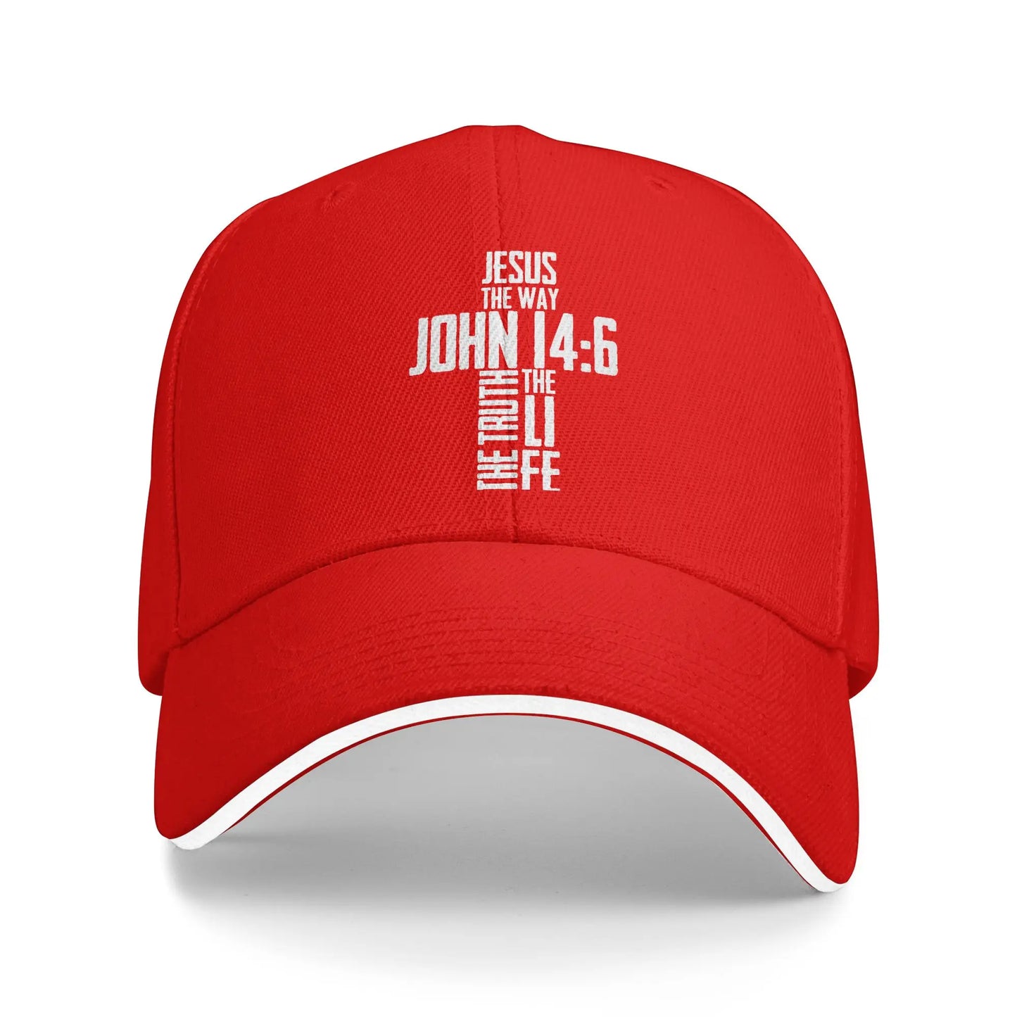 Jesus The Way Christian Cross Baseball Cap | John 14:6 Adjustable Hat