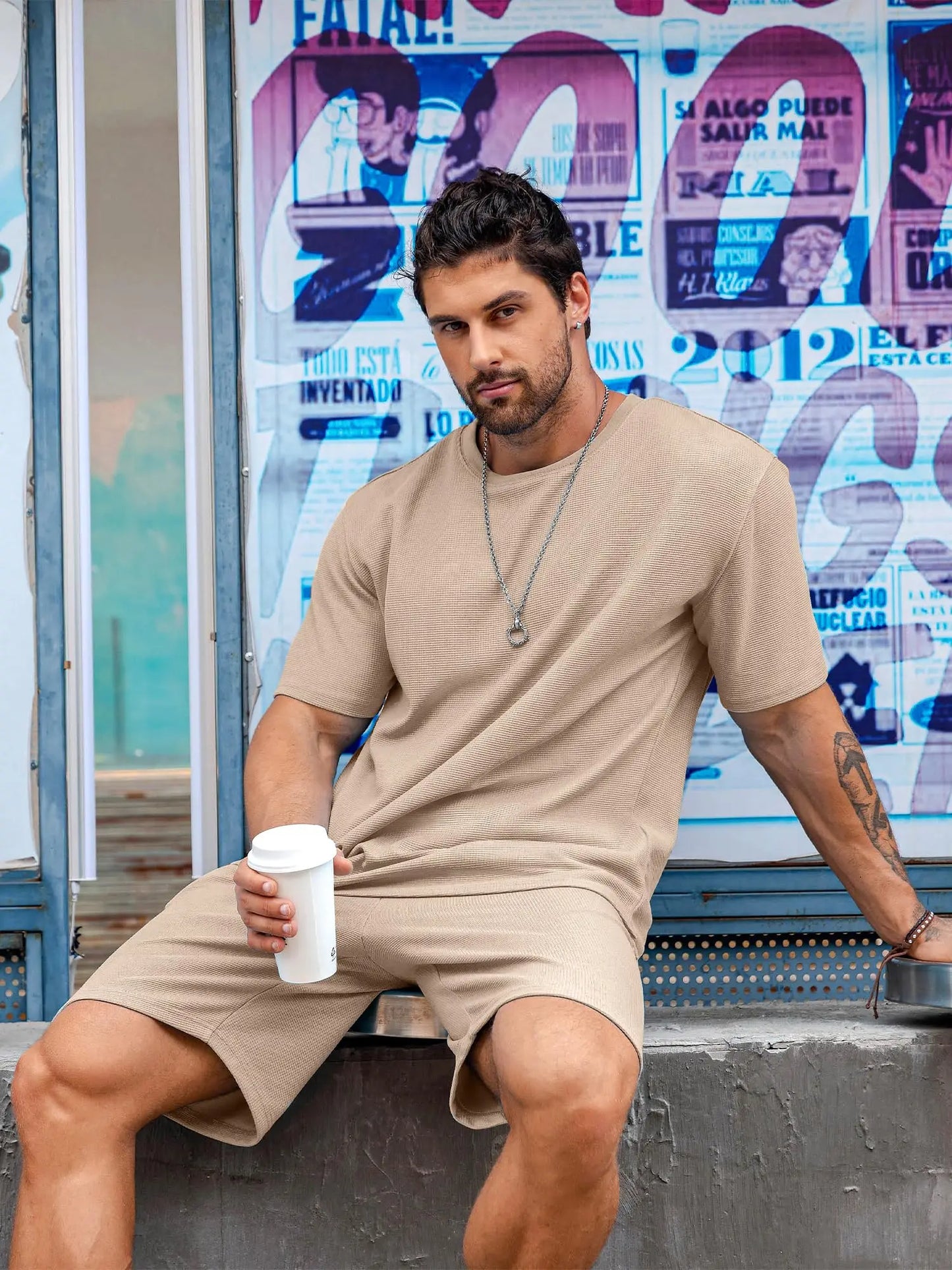 Men’s Faith Cross T-Shirt & Shorts Set – 2-Piece Christian Summer Outfit | God Cloth