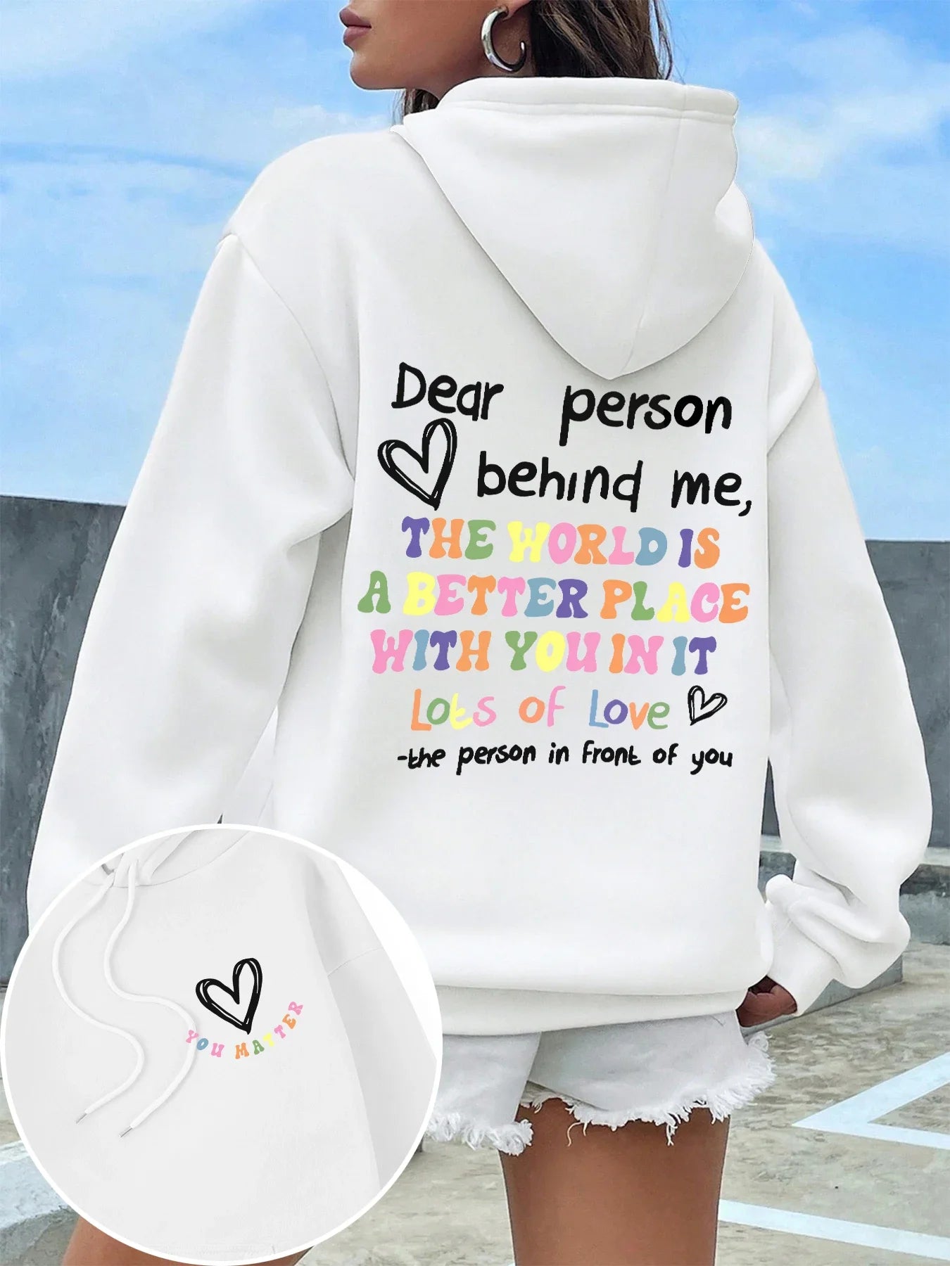 Dear Person Behind Me Hoodie – Inspirational Women’s Fleece Pullover Hoodie