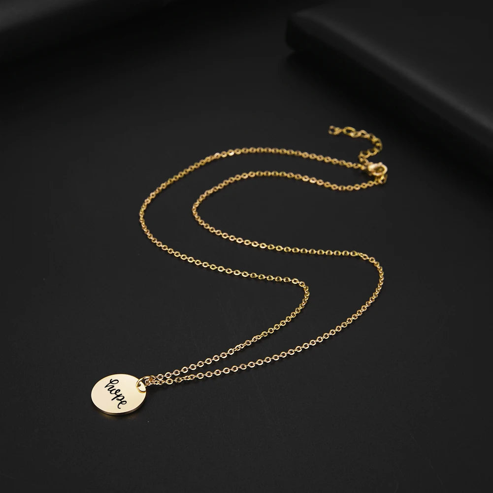 Inspiring Message Stainless Steel Necklaces