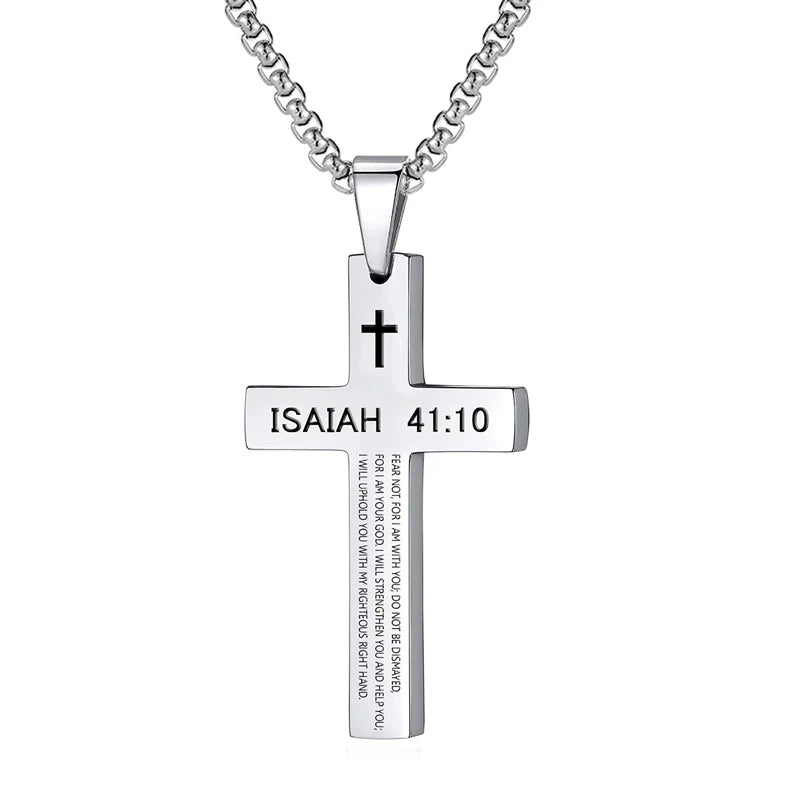 Bible Verse Cross Necklace