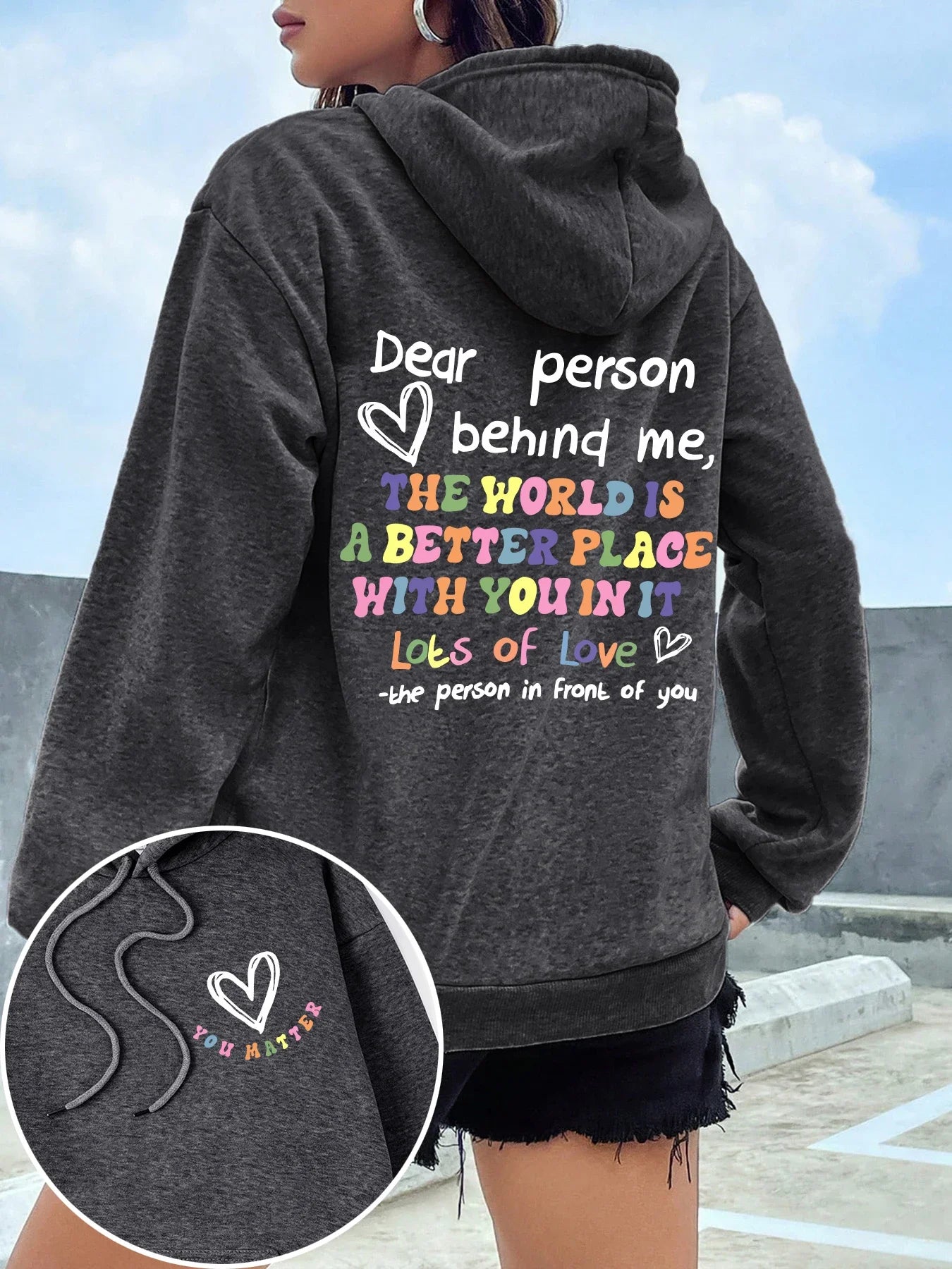 Dear Person Behind Me Hoodie – Inspirational Women’s Fleece Pullover Hoodie