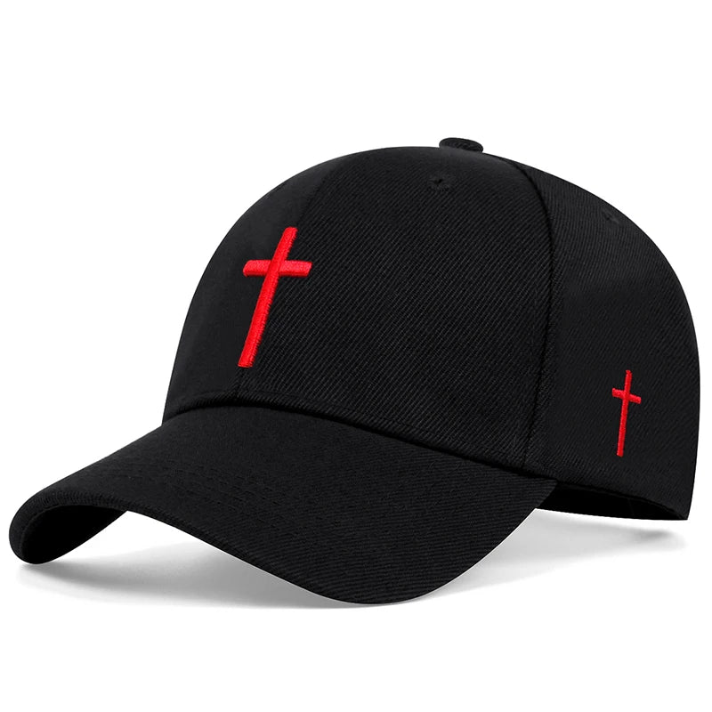 Unisex Embroidered Cross Baseball Cap