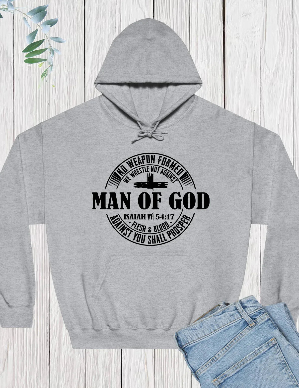 Man of God Christian Hoodie – Inspirational Faith Pullover Hoodie for Men