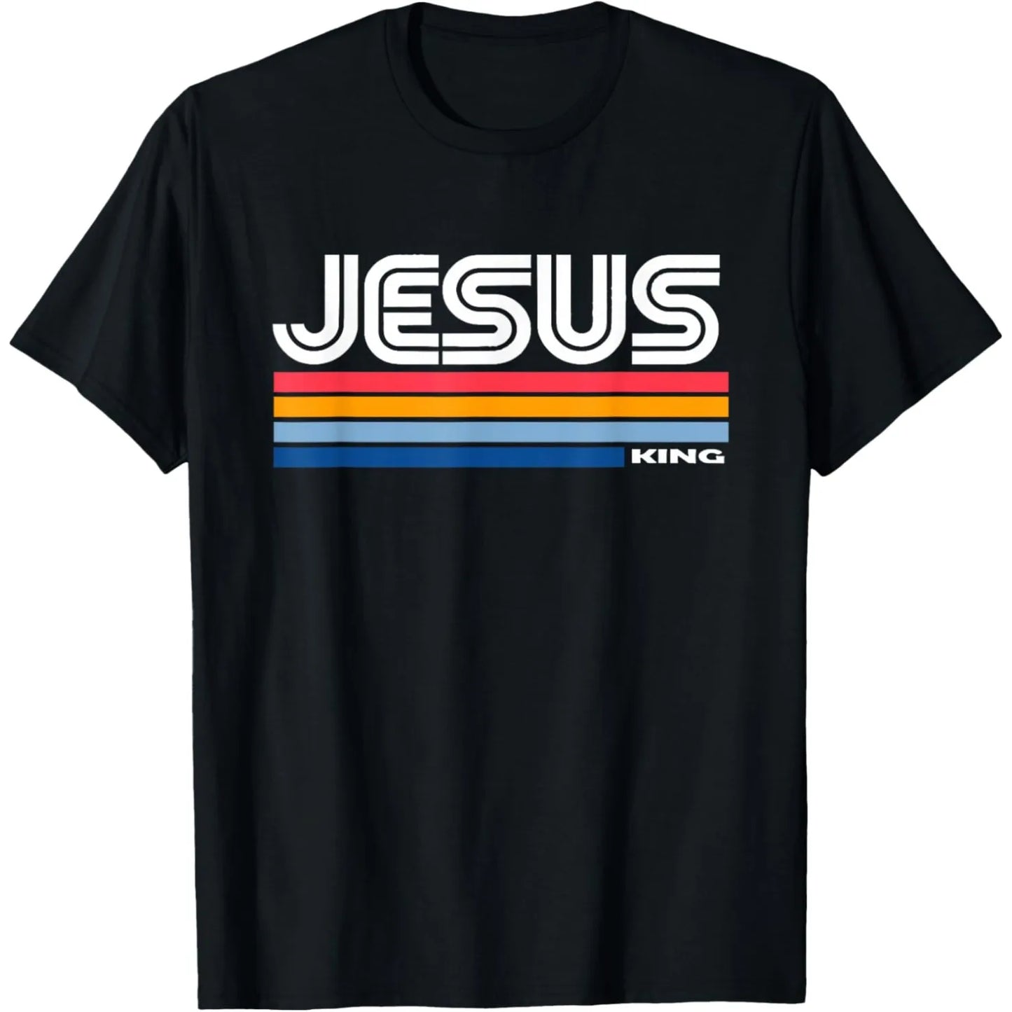 Jesus King Christian Men's T-Shirt – Faith Graphic Streetwear Tee