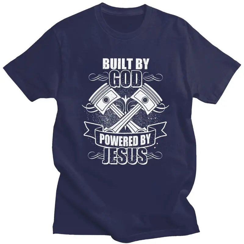 Built By God Powered By Jesus Tee