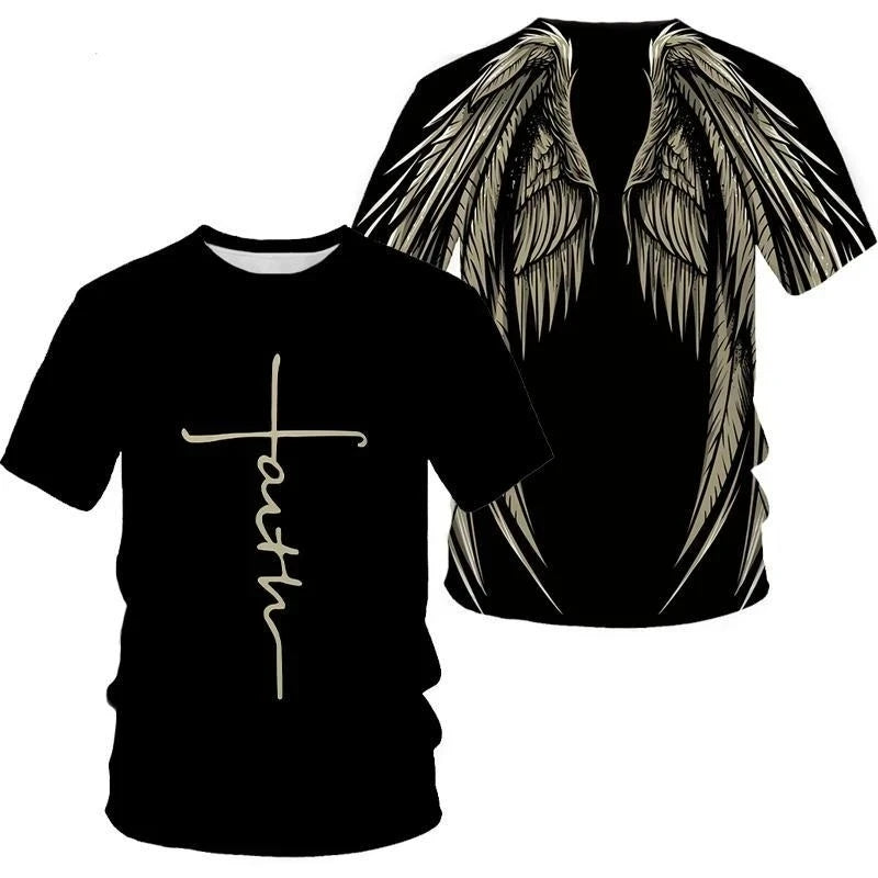 Faith Cross with Wings T Shirt