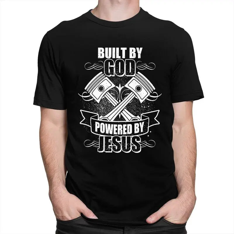 Built By God Powered By Jesus Tee