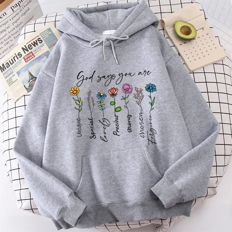 Flower God Says Hoodies