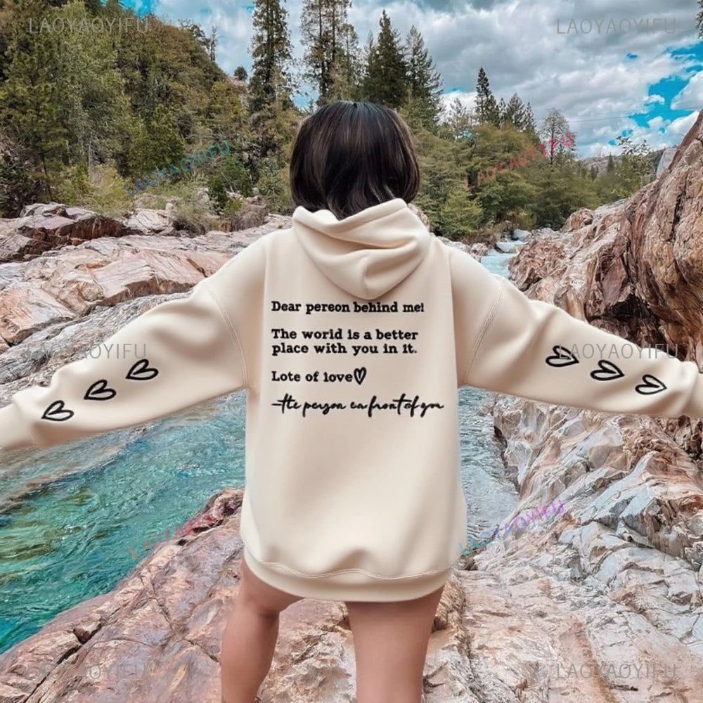 Dear Person Behind Me Be Kind Hoodie – Inspirational Mental Health Awareness Fleece Pullover