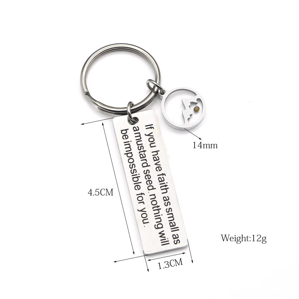 Mustard Seed Faith Key Ring or Necklace