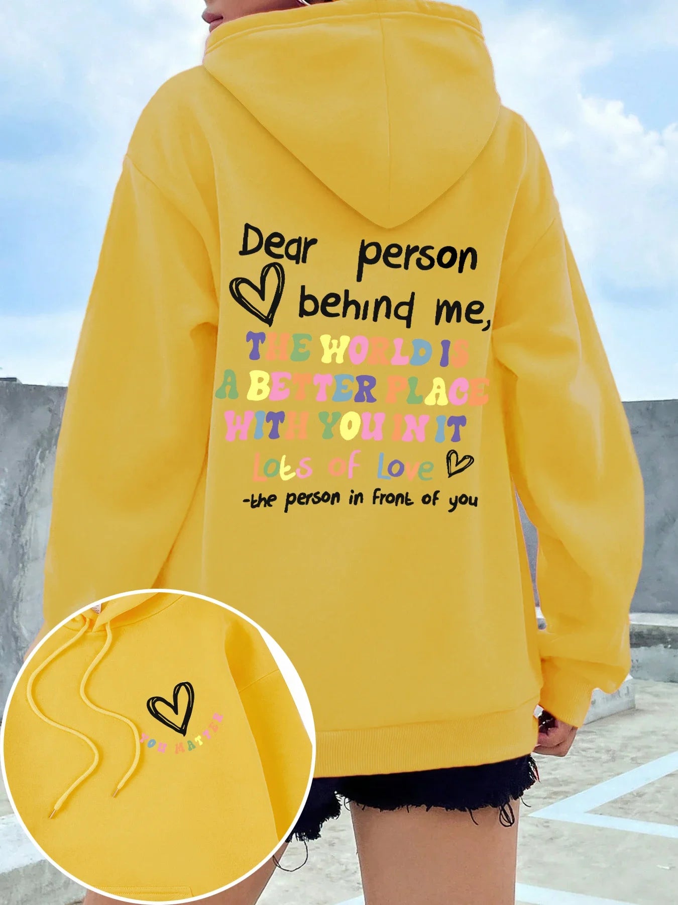 Dear Person Behind Me Hoodie – Inspirational Women’s Fleece Pullover Hoodie