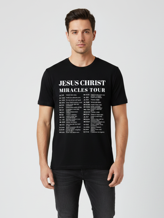 Jesus Christ Miracles Tour Graphic T-Shirt