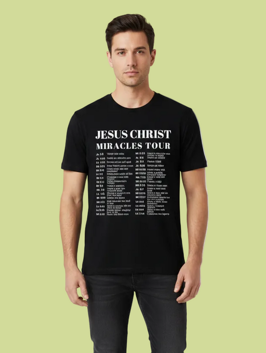 Jesus Christ Miracles Tour Graphic T-Shirt