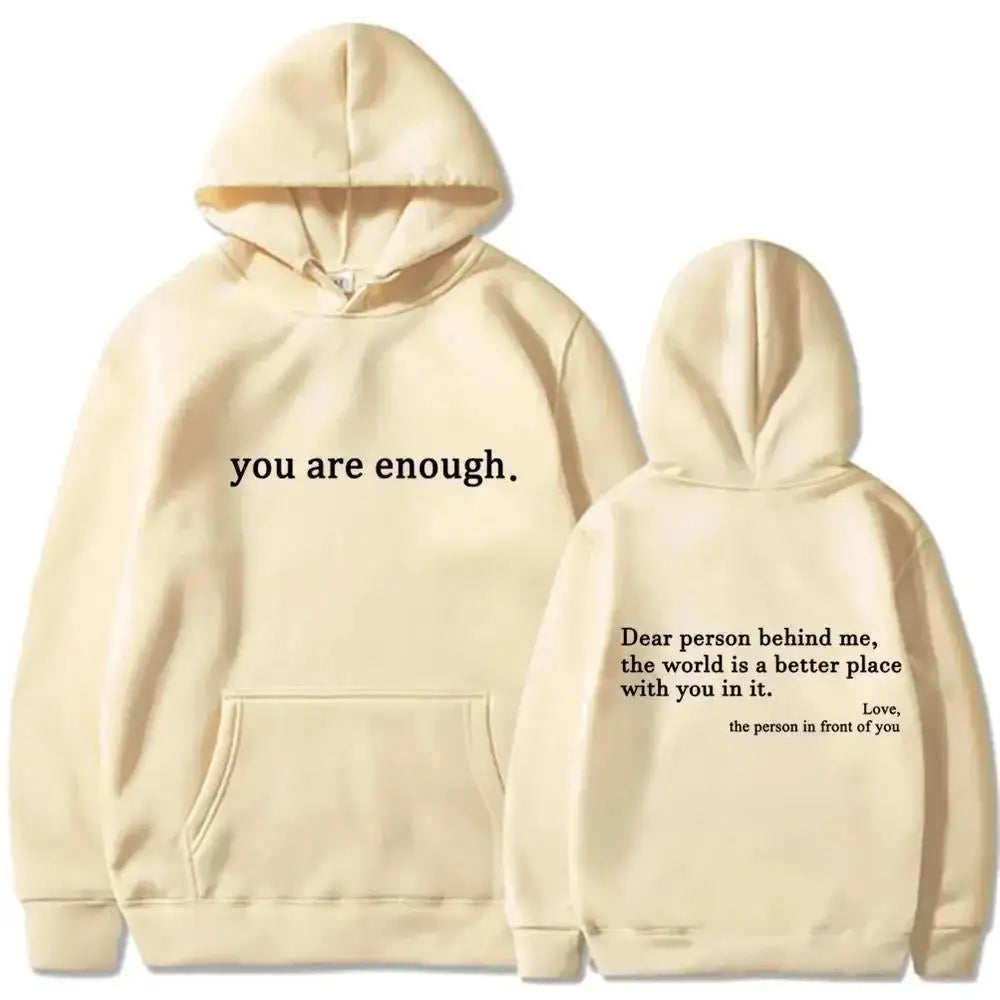 Dear Person Behind Me Hoodie – Inspirational "You Are Enough" Christian Encouragement Sweatshirt
