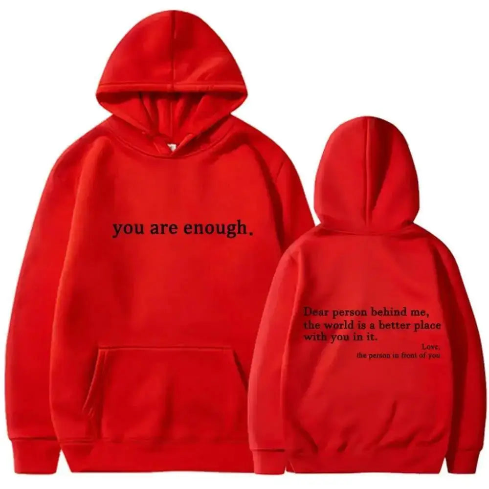 Dear Person Behind Me Hoodie – Inspirational "You Are Enough" Christian Encouragement Sweatshirt