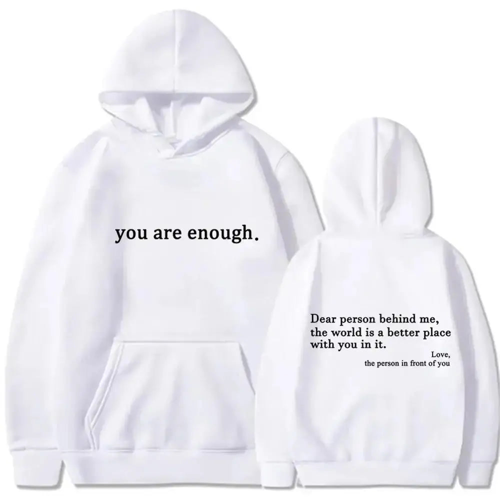 Dear Person Behind Me Hoodie – Inspirational "You Are Enough" Christian Encouragement Sweatshirt