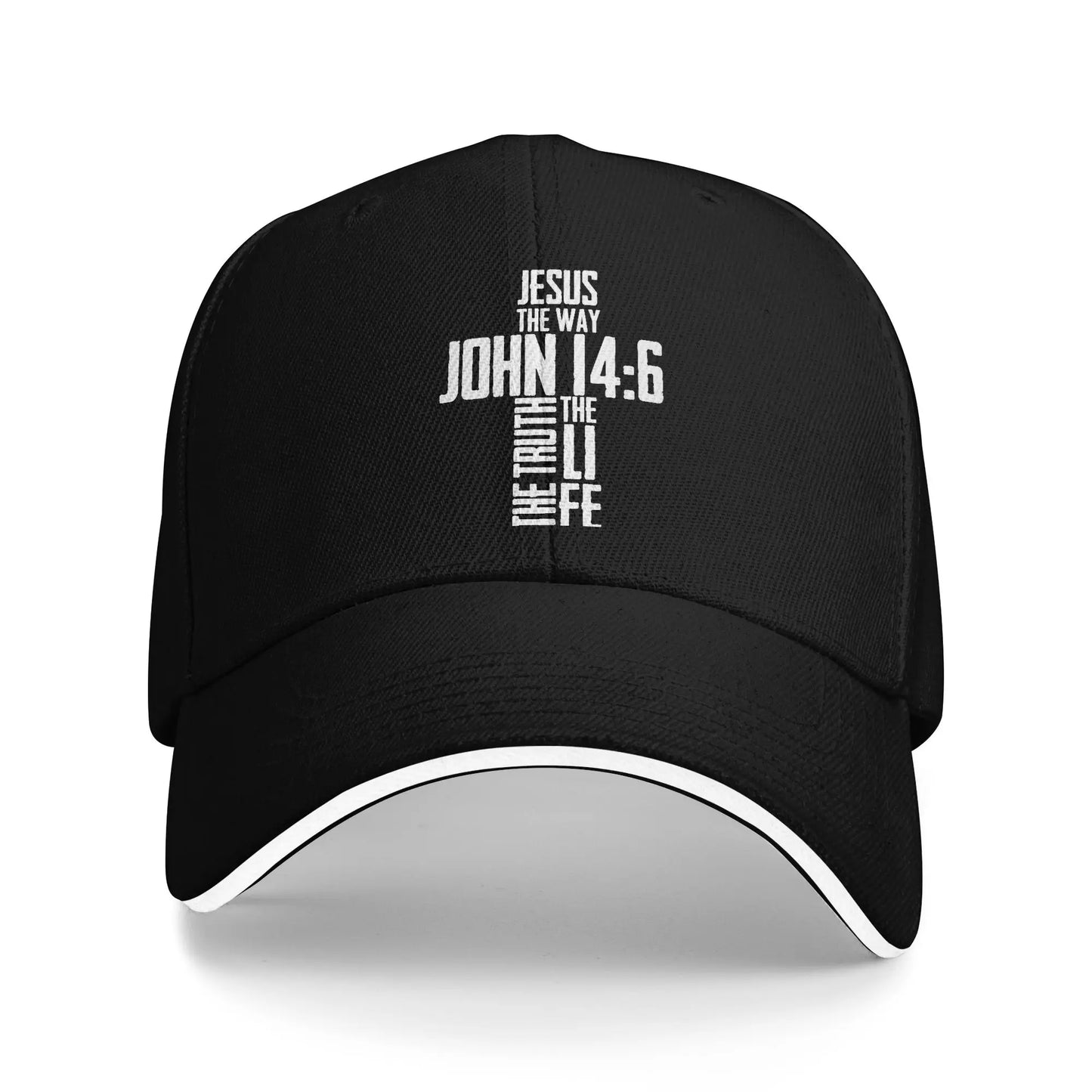 Jesus The Way Christian Cross Baseball Cap | John 14:6 Adjustable Hat
