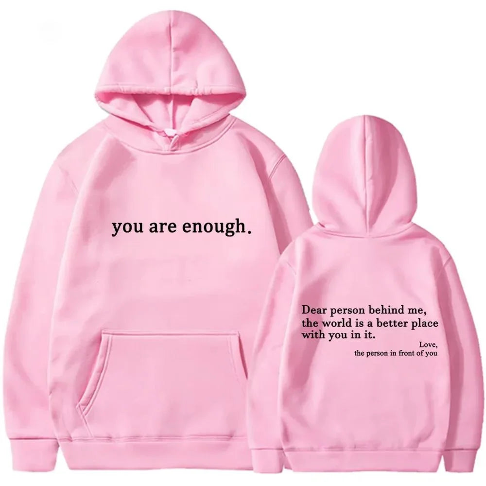Dear Person Behind Me Hoodie – Inspirational "You Are Enough" Christian Encouragement Sweatshirt