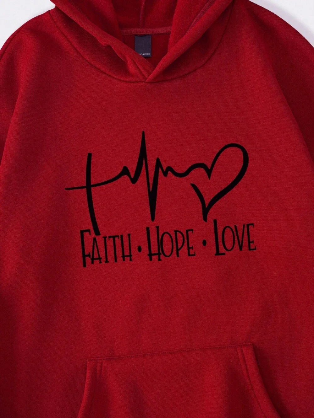 Faith Hope Love Heartbeat Hoodie