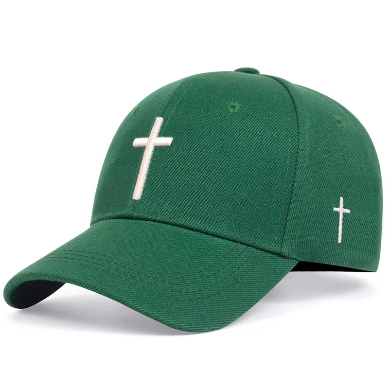Unisex Embroidered Cross Baseball Cap