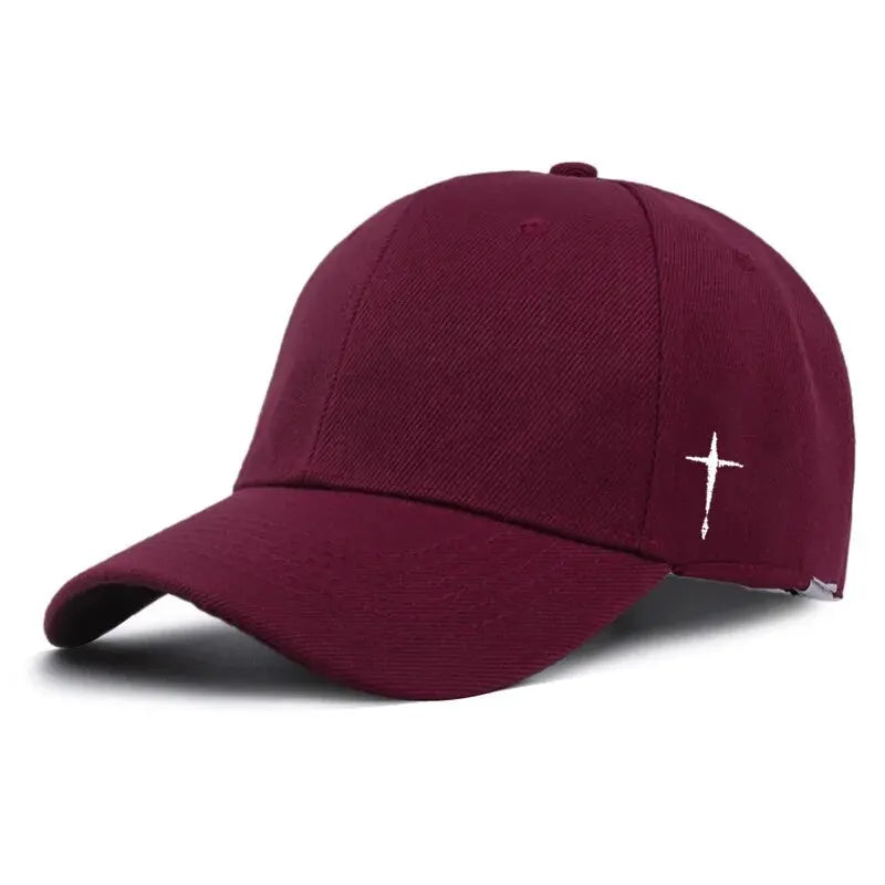 Unisex Simple Cross Water Drop Embroidered Baseball Caps