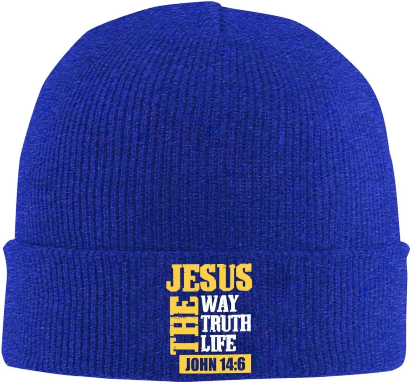 Navy Jesus The Way Truth Life Beanie