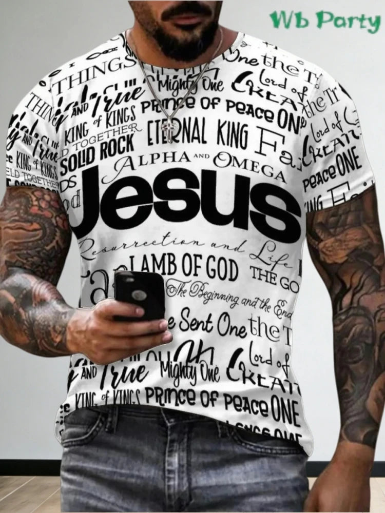 Men's Jesus Graphic T-Shirt | Christian Faith Streetwear