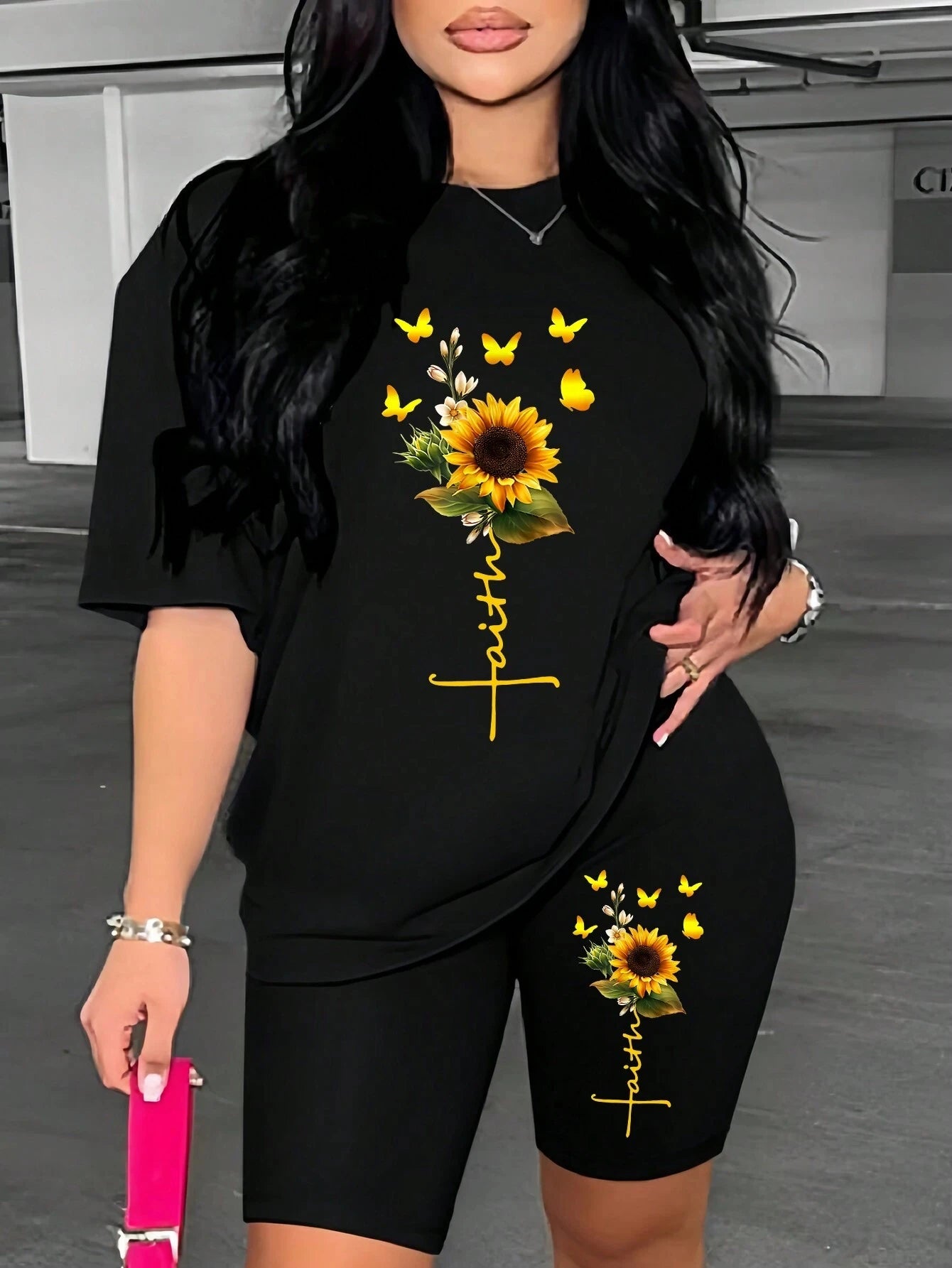 Sunflower Faith Shorts Set