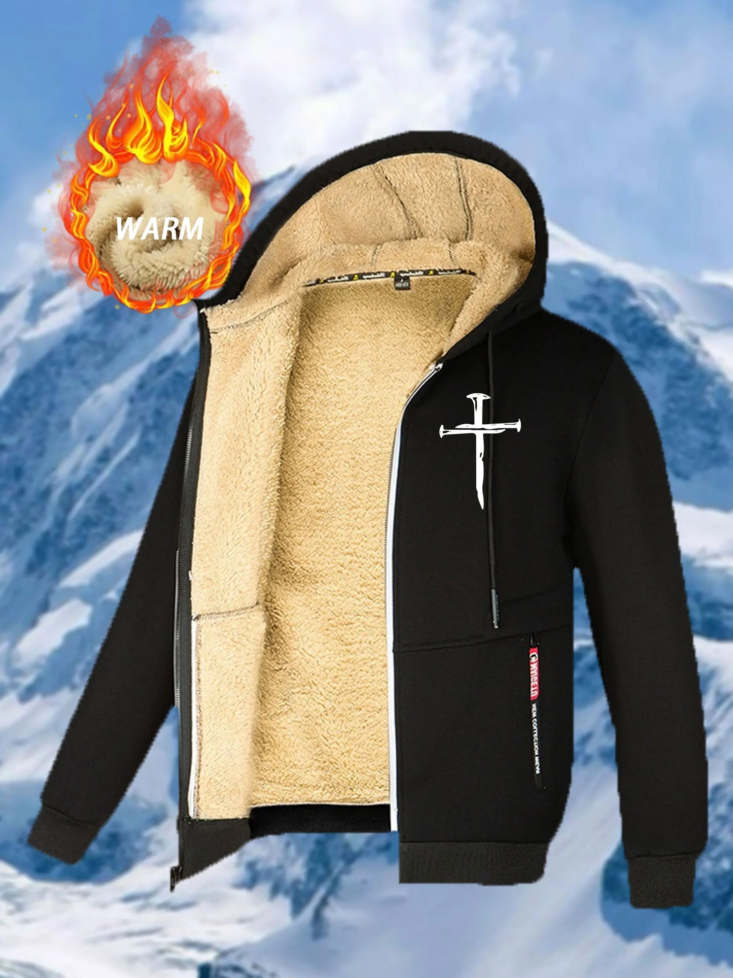 Men's Fleece-Lined Hooded Jacket - God Cloth