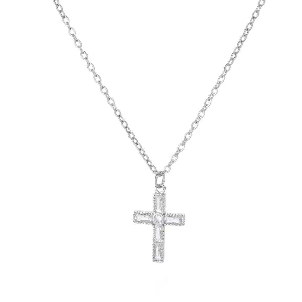 Zircon Cross Necklaces