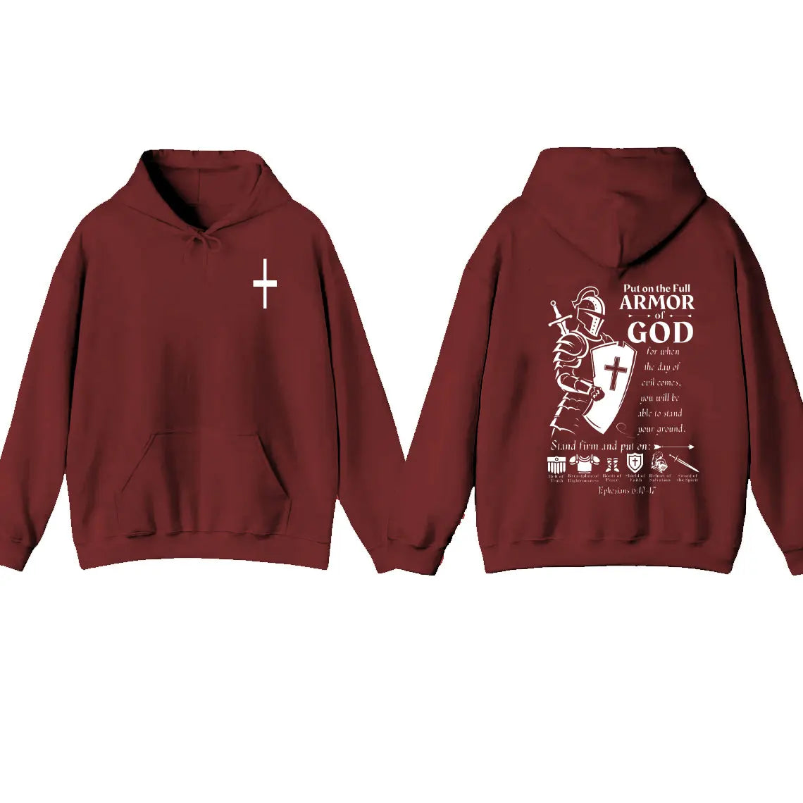Full Armor of God Christian Hoodie | Ephesians 6:10–18 Sweatshirt