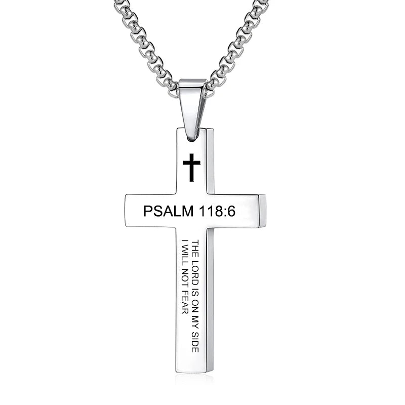 Bible Verse Cross Necklace