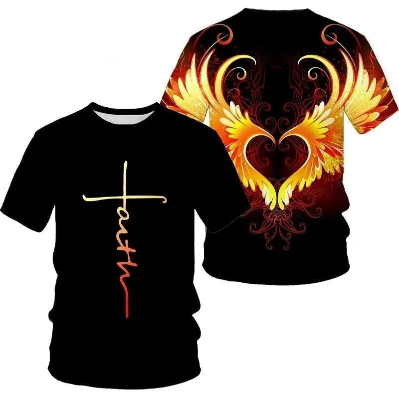 Faith Cross with Wings T Shirt