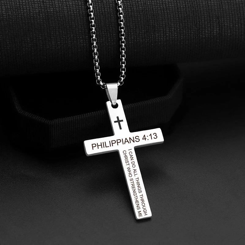 Bible Verse Cross Necklace