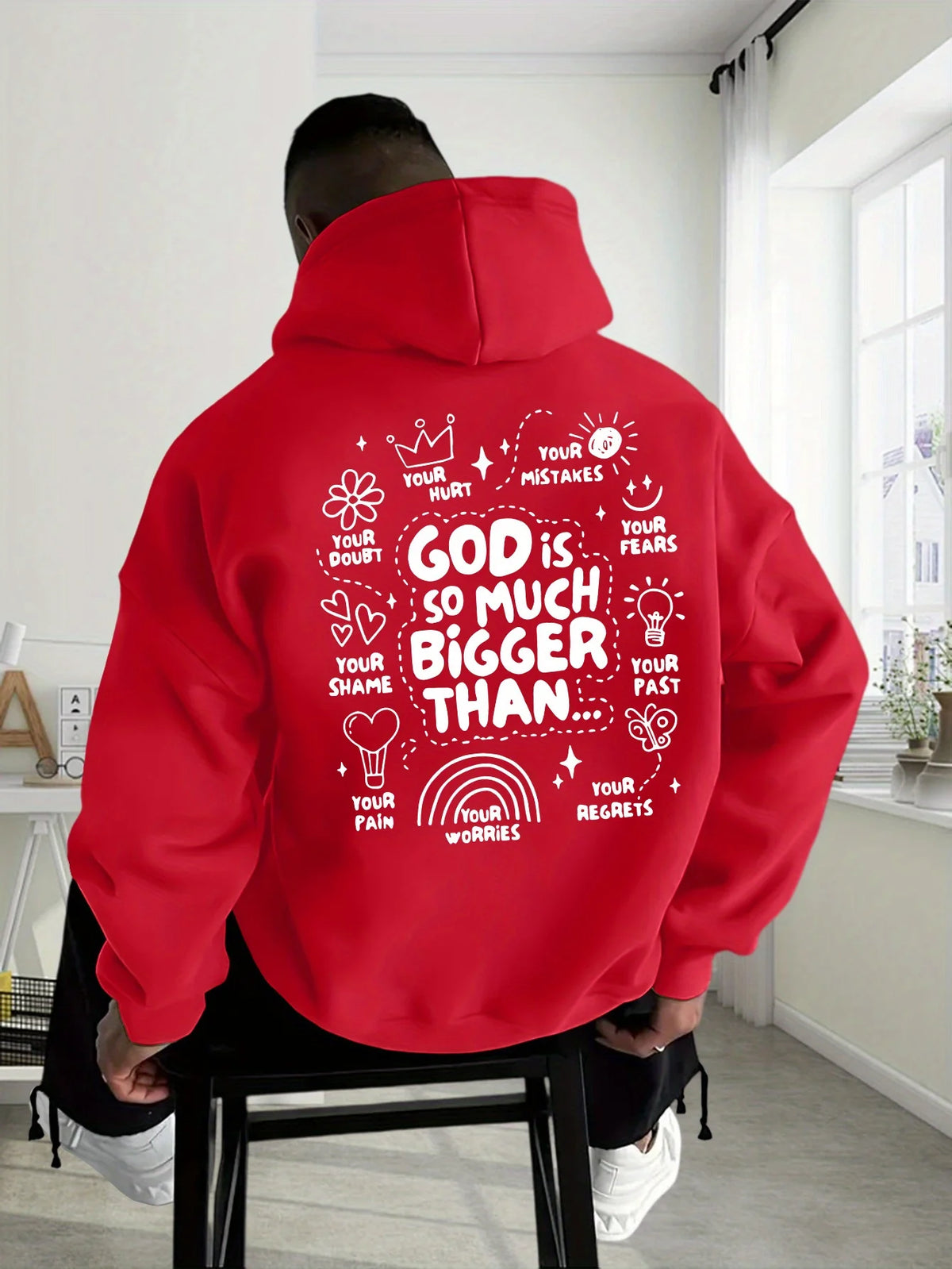 God Is So Much Bigger Than Christian Hoodie | Faith & Encouragement Sweatshirt