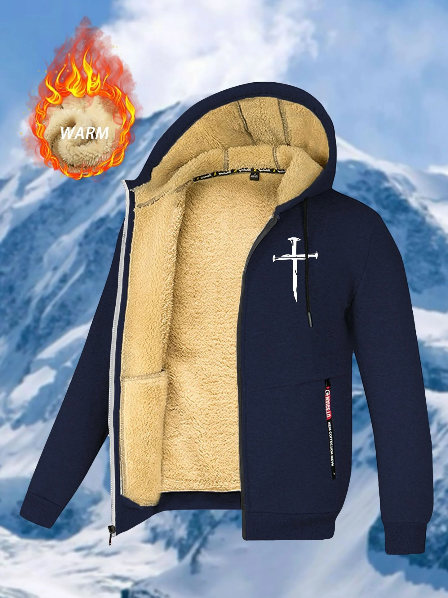 Men's Fleece-Lined Hooded Jacket - God Cloth