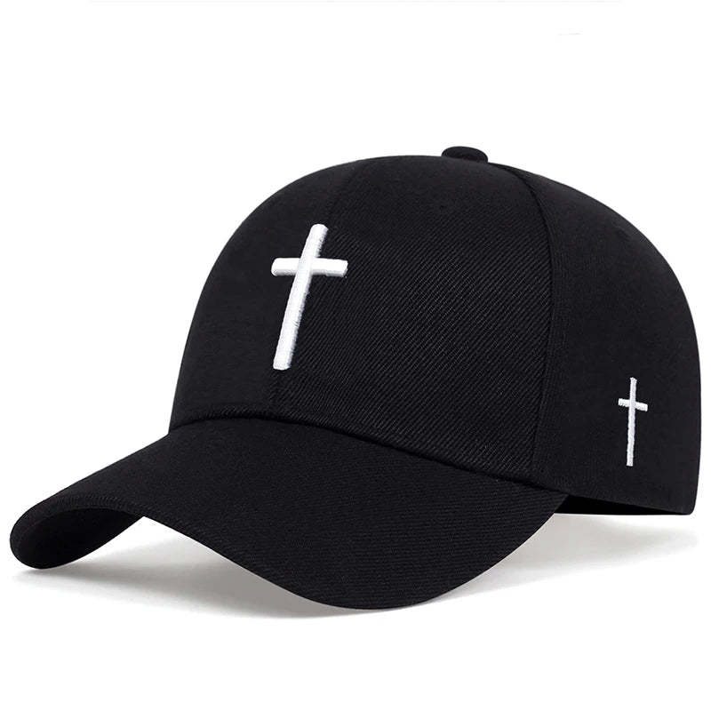 Unisex Embroidered Cross Baseball Cap