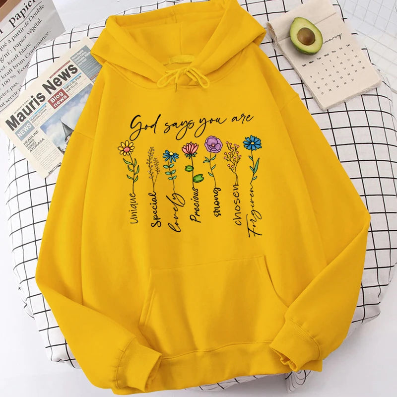 Flower God Says Hoodies