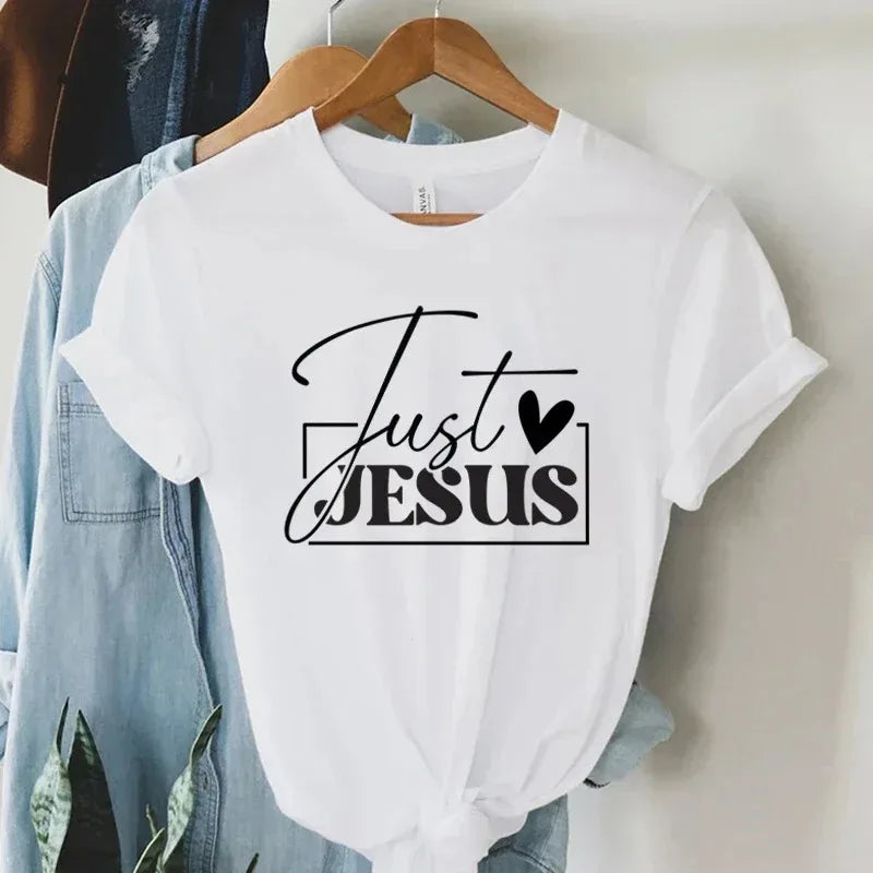 Just Love Jesus Print T-Shirts