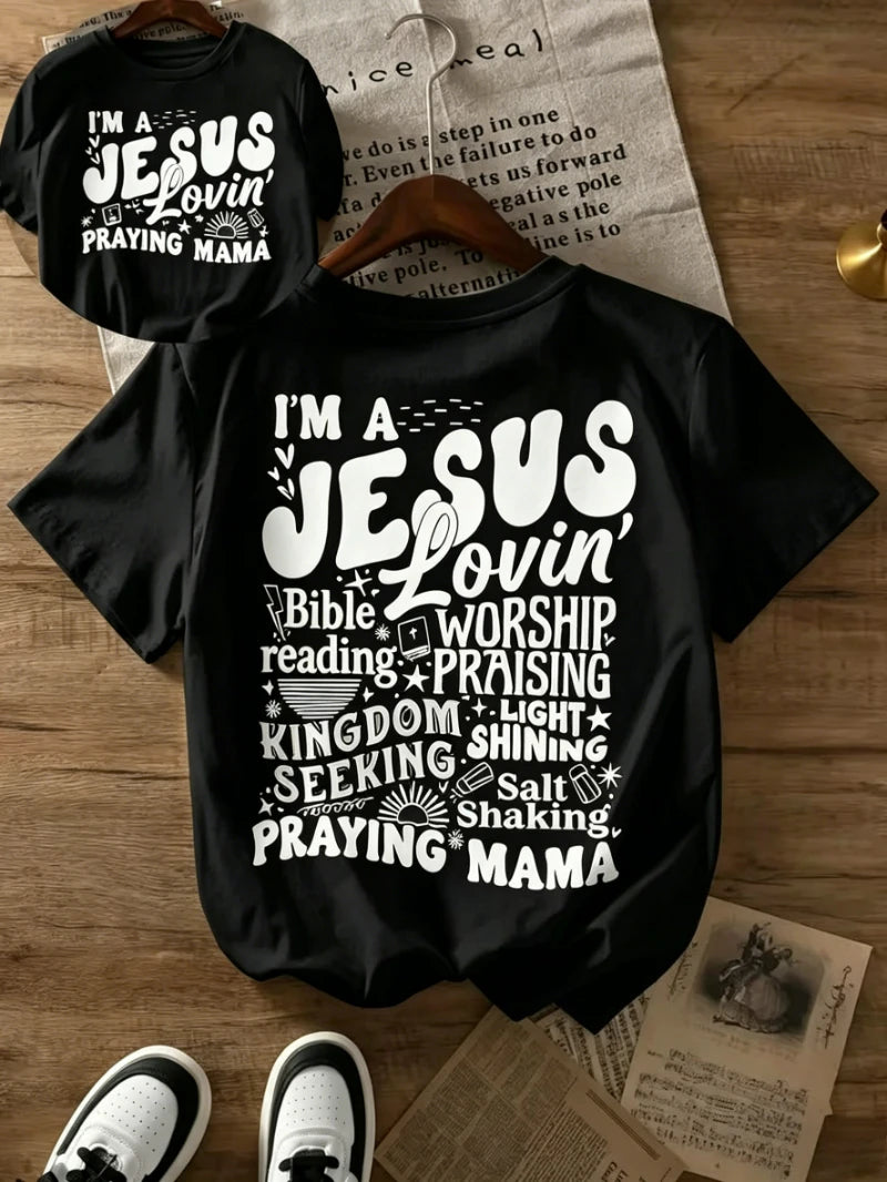 Jesus Lovin' Praying Mama Christian T-Shirt
