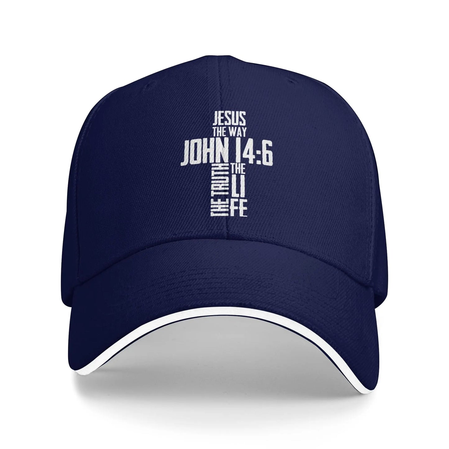 Jesus The Way Christian Cross Baseball Cap | John 14:6 Adjustable Hat
