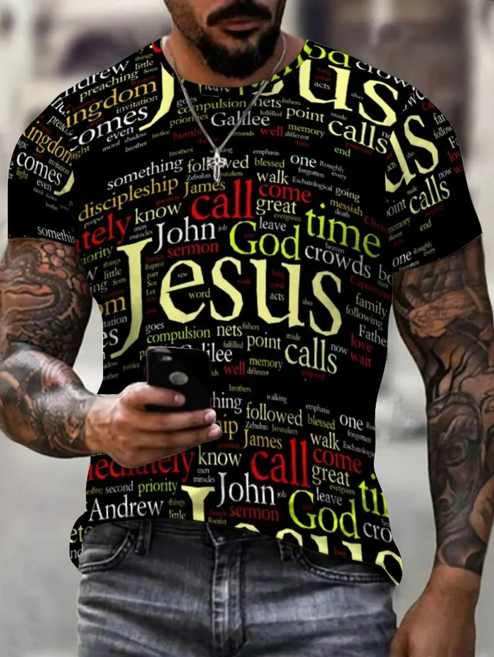 Men's Jesus Graphic T-Shirt | Christian Faith Streetwear