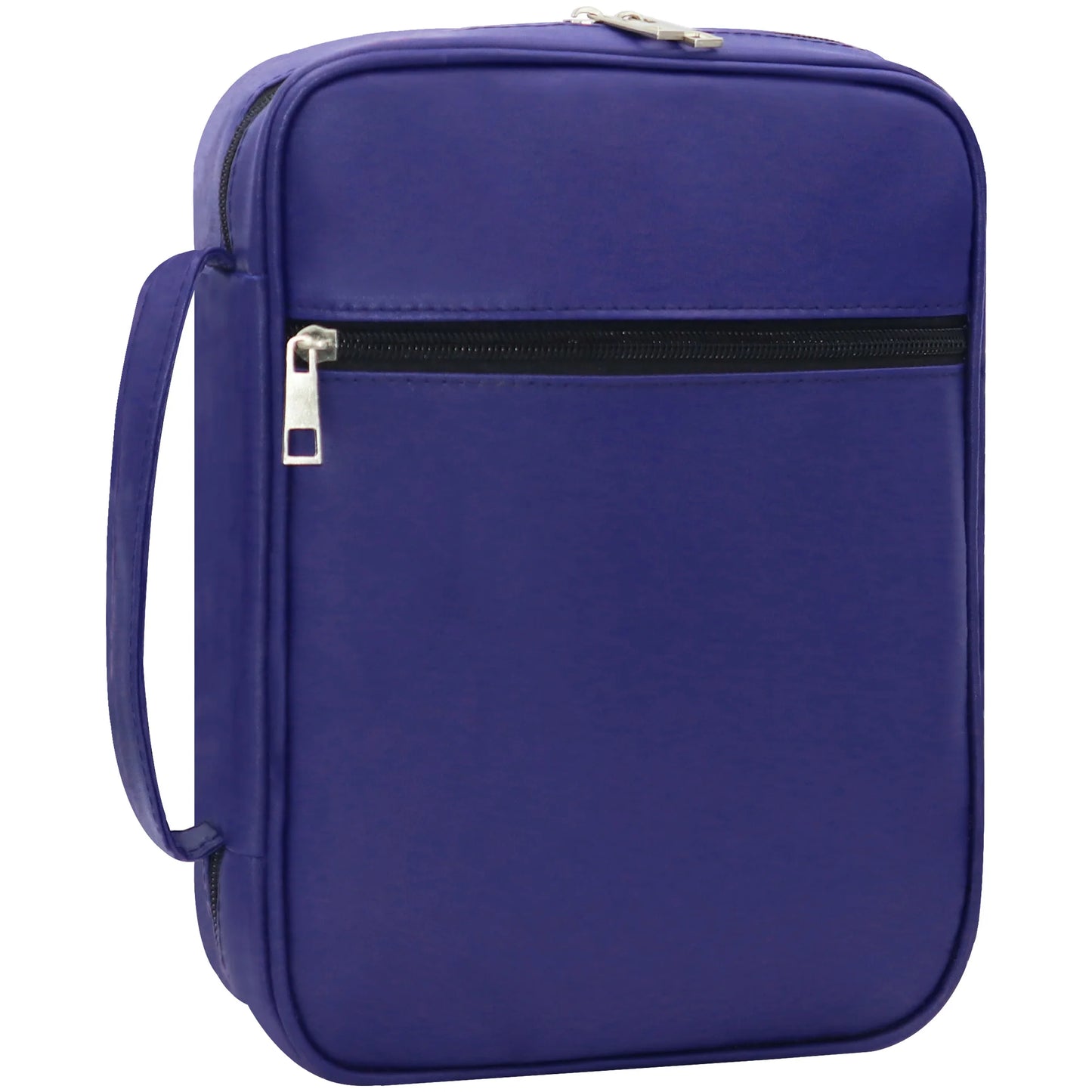 Leather Bible Cover Organizer with Handle & Zipper Pocket – Large Capacity Bible Carrying Case